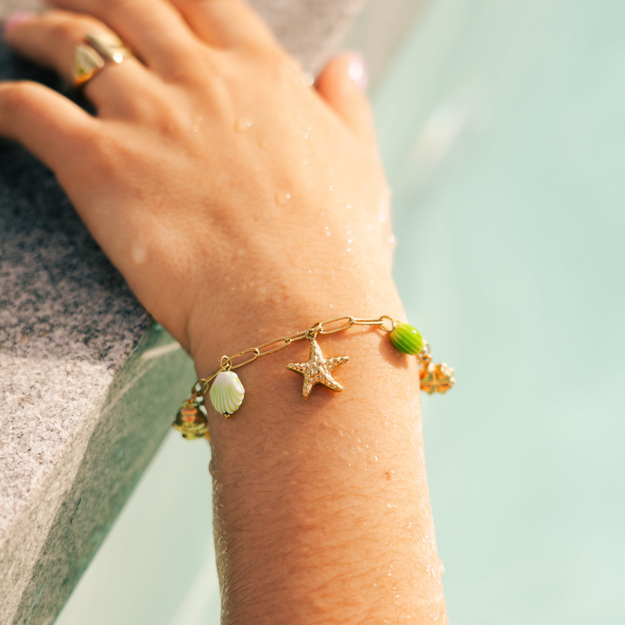 Green summer charms - ARMBAND