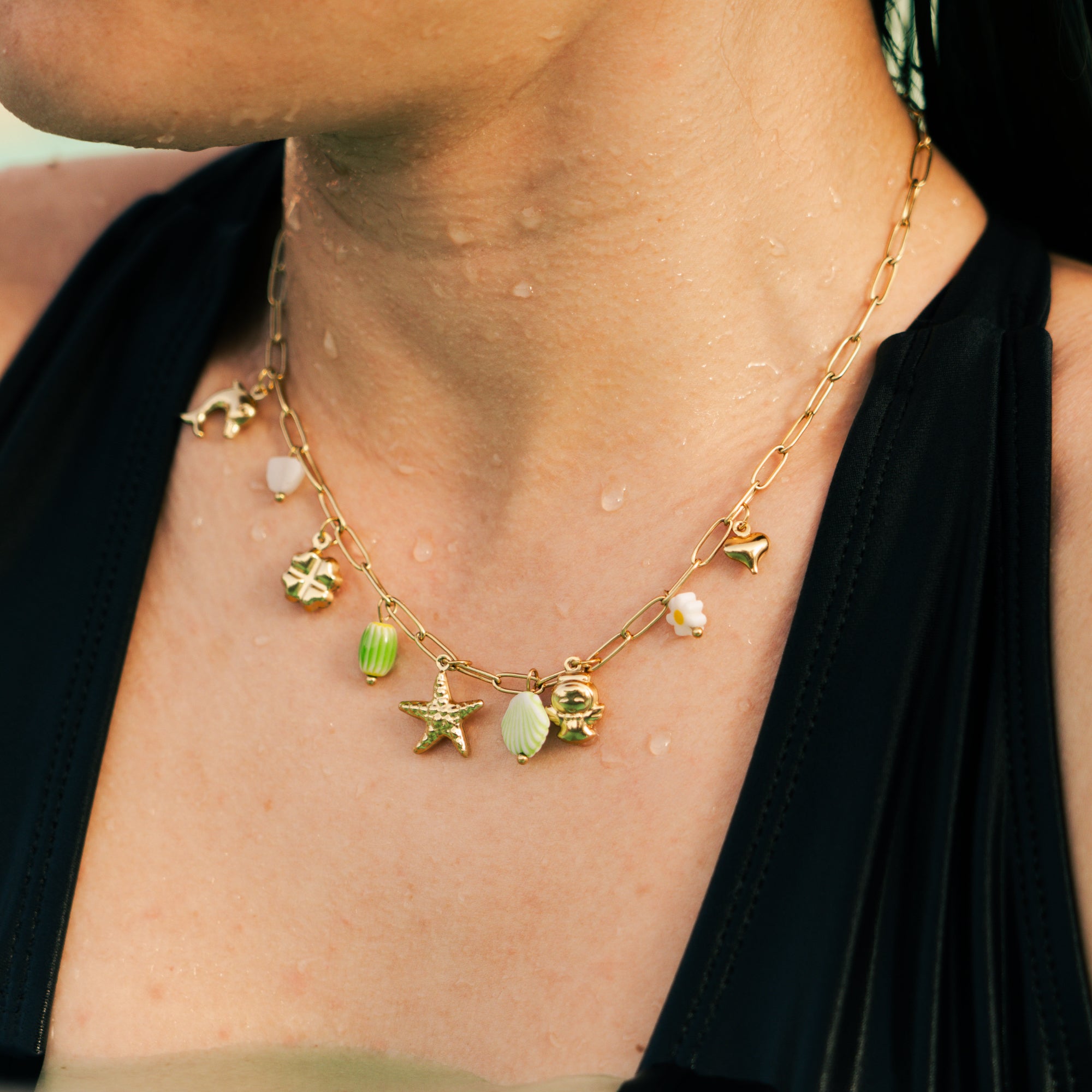 Green summer charms - KETTING