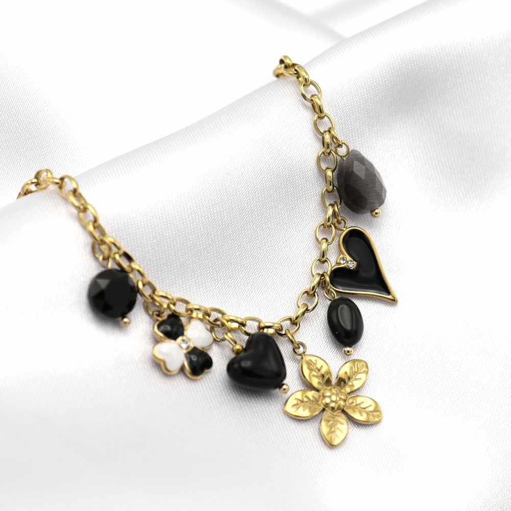 Black charms - ARMBAND