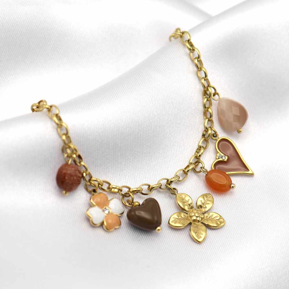Brown charms - ARMBAND