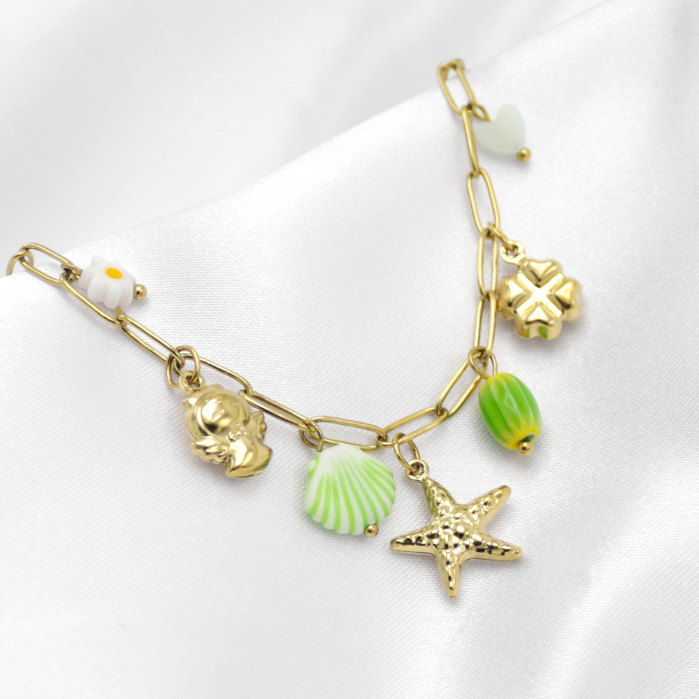 Green summer charms - ARMBAND