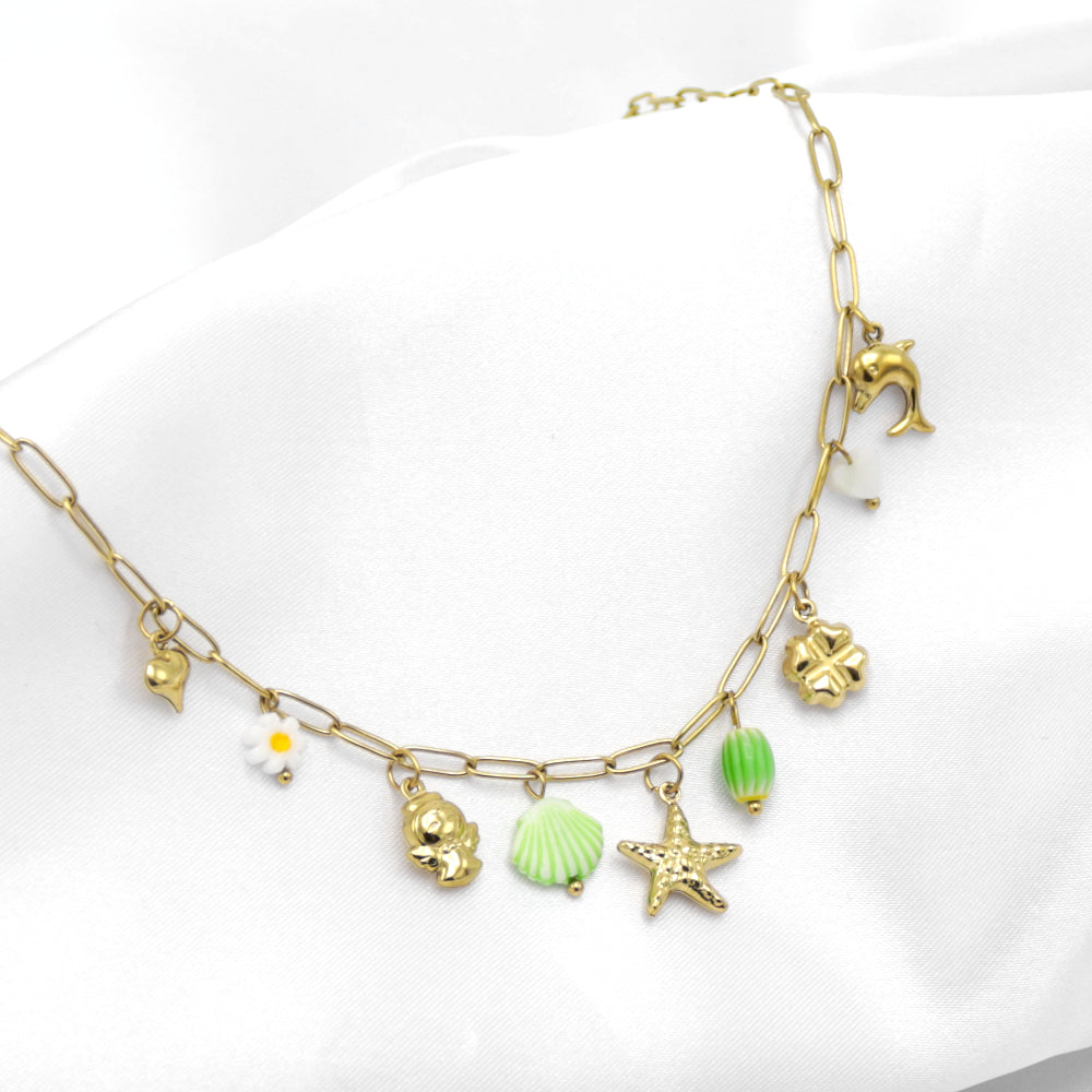 Green summer charms - KETTING
