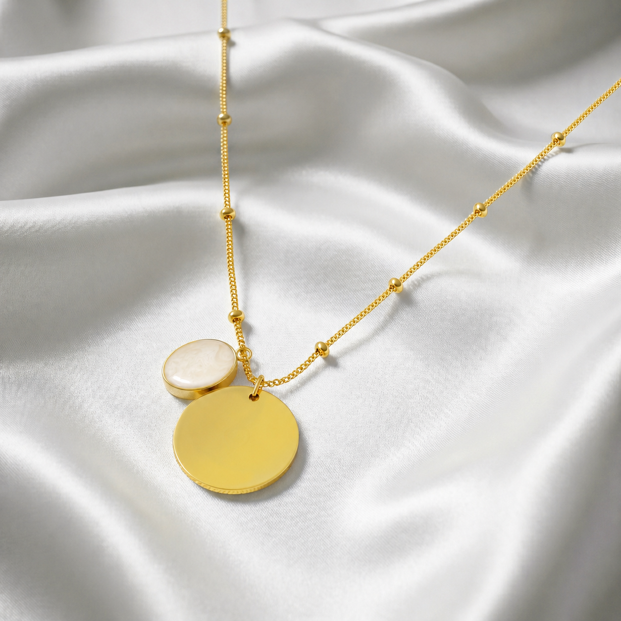 Moedermelk ovaal disc - KETTING