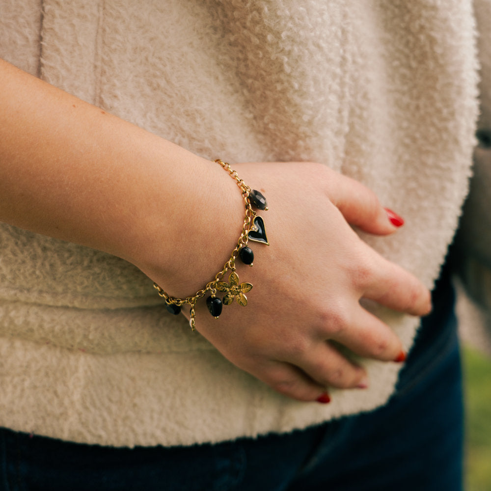 Black charms - ARMBAND