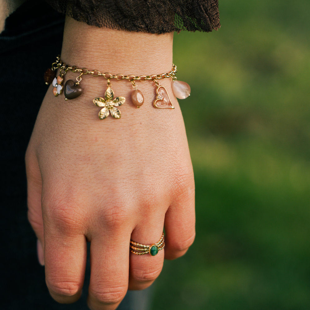 Brown charms - ARMBAND