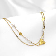 Pearl heart - ARMBAND